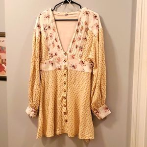 Free people button-down dress with belt